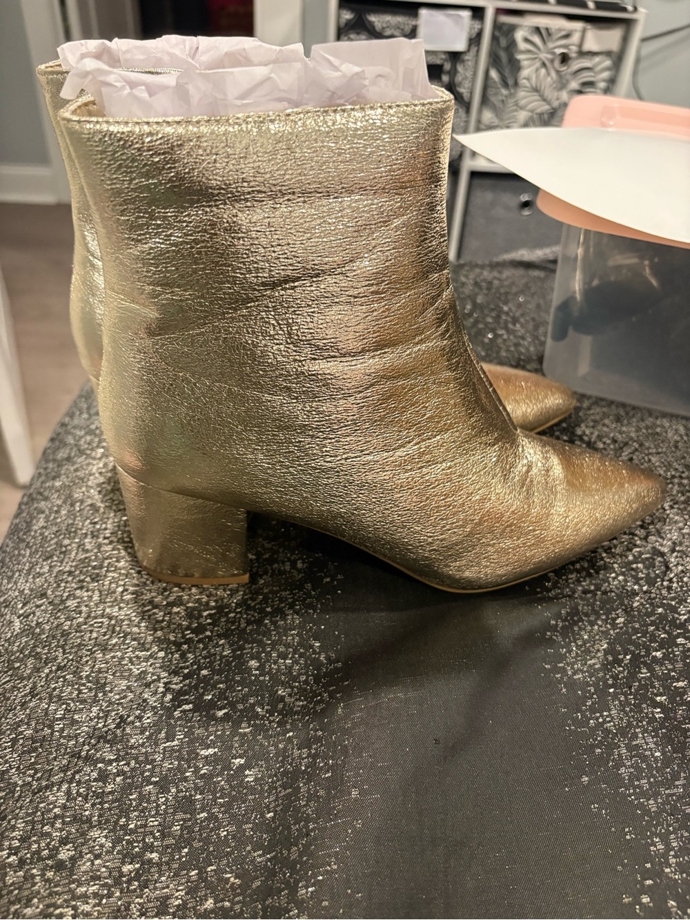Sugar Women's Ankle Booties in Gold and Black